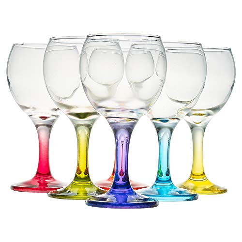Service de 6 verres à vin ou cocktails colorés 210 ml Urbnliving dans un coffret cadeau Cover