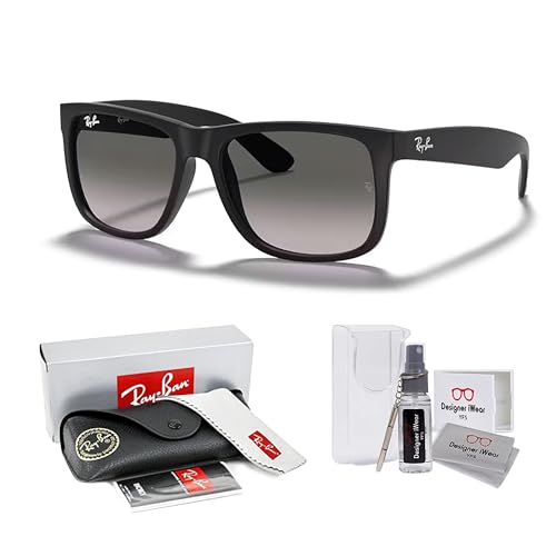 Ray-Ban RB4165 JUSTIN Sunglasses For Men For Women+BUNDLE with ACCESSORY EYEWEAR KIT2