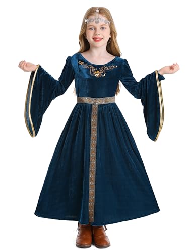 Disfraz renacentista medieval para niñas miniatura 2