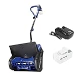 Snow Joe 24V Cordless Snow Shovel Kit w/ 5Ah Battery & Charger, 400W Motor, 13" Clearing Width - Lightweight & Portable Electric Winter Thrower for Deck, Steps, Patio, Driveway & Sidewalk, 24V-SS13-XR