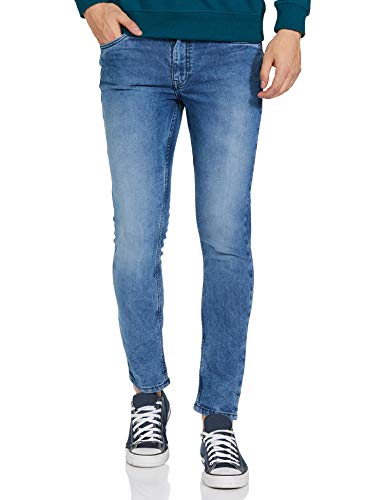 The Indian Garage Co Men's Slim Fit Jeans (1020-DNM02-18_Blue_34)