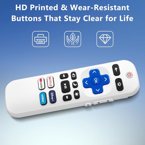 Image of (Pack of 2) Remote Control Only for TCL Onn Hisense Sharp Philips Westinghouse Insignia Element TLC Roku Smart TV Ruko Ruku Roko Remotes Replacement-1 Year Warranty