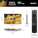 Sony 75 Inch 4K Ultra HD TV X90L Series: BRAVIA XR Full Array LED Smart Google TV with Dolby Vision HDR and Exclusive Features for The PlayStation® 5 XR75X90L- Latest Model,Black - Image 4