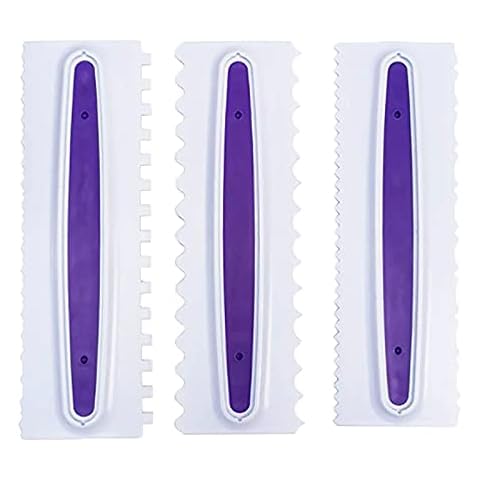 Cake Scraper Cake Decorating Comb Icing Smoother Fondant Spatulas Cake Edge Smoother Cream Scraper Cake Tools Pastry Cutter Design Textures Baking Tools Kitchen Baking Mold DIY Tool Pack of 3 Cover