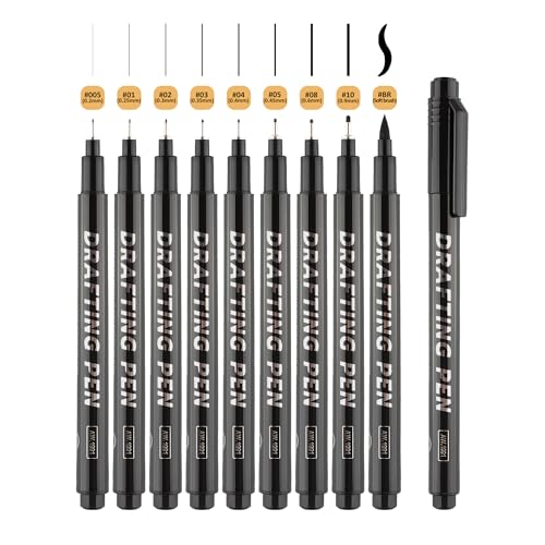 SMOOTHERPRO Black Fineliner Pens, 1 count (Pack of 9)