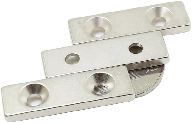 Rectangular Counterbore 40x12x4mm Magnetic Double Hole NdFeB magnet(10pcs)