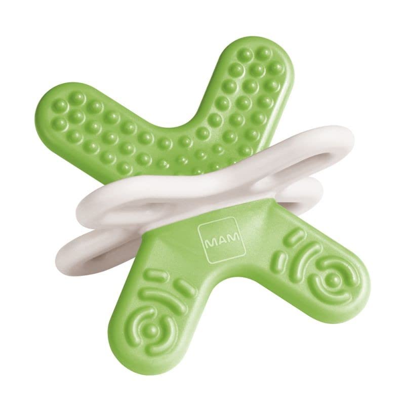 MAM C125 Beißring Bite & Relax, 2 Sterilisator-Box, Grün