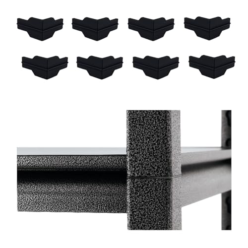EMALPE Whalen Post Insert Corner Connector for Shelving Costco (8 Units), Black