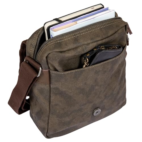 Bolso mediano Avirex de lona verde oscuro ideal para el día a día urbano 5