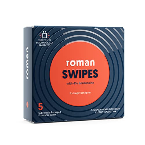 Ro Swipes | Fast-Acting Convenient Over-The-Counter Wipes Increase Stamina Formulated with 4% Benzocaine Features Discreet Packaging | 5-Pack