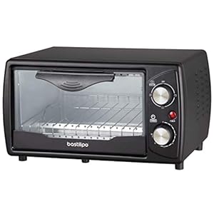 Bastilipo – Turin Black – mini-broodrooster, 1000 W, roestvrij staal, zwart, 9 liter