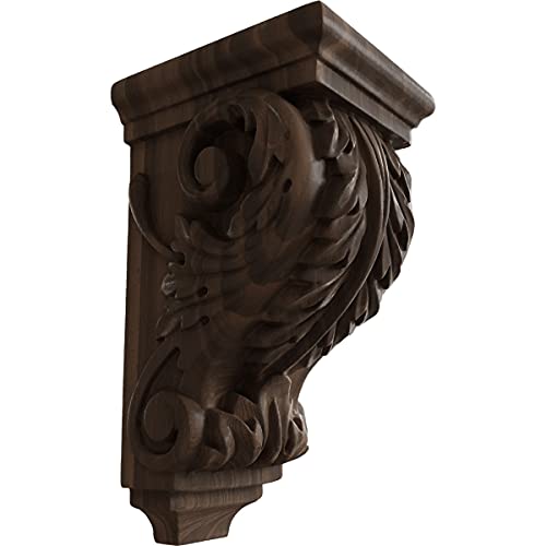 Authentic Crazy Deals Ekena Millwork CORW03X04X07ACWA Small Acanthus Wood Corbels, 3 1/2W x 4D x 7H, Walnut Best Deal 🛒 Ekena Millwork CORW03X04X07ACWA Small Acanthus Wood Corbels, 3 1/2W x 4D x 7H, Walnut