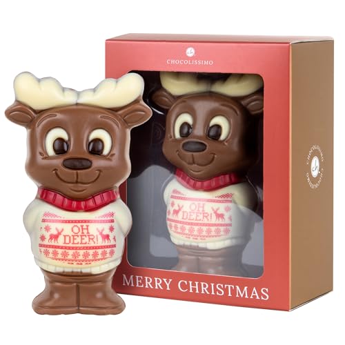CHOCOLISSIMO - Weihnachtsschokolade - Schoko Rentier mit weißem...