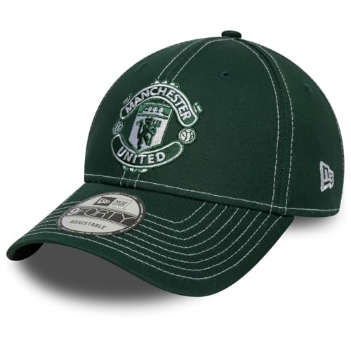 Punto a contrasto Manchester United FC verde scuro 9FORTY Cap Manchester United FC logo sul davanti Bandiera New Era ricamata a sinistra Corona strutturata Strapback Visiera curva 100% COTONE ID prodotto: 60684840