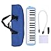 Mingzhe Melodica 32 Key ABS Wind Black White Keyboard Instrument Beginner Music Training Kit for Children
