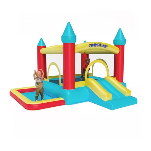 Gioco Gonfiabile per Bambini, Grande Castello con Scivolo e Piscina