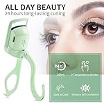 Heated Eyelash Curler, Fast Heat up Within 5s, 24 Hours Long Lasting, Rechargeable Electric Eyelash Curler, Temperature Control, Safe Anti-Burn Eyelash Curlers, Quick Natural Curling Eye Lashes - Image 5