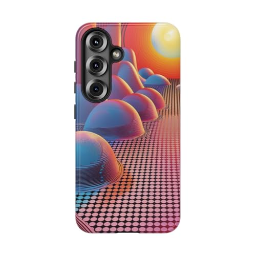Coque Samsung S25 lever de soleil géométrique rigide anti rayure