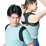 Riumo 【理学療法士監修】姿勢サポーター 姿勢ベルト 男女兼用 フリーサイズ 装着簡単 通気性 猫背サポーター 背中の丸まり 目立たない 猫背 巻き肩