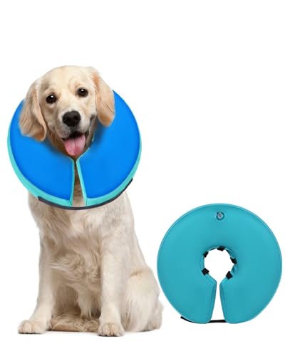Image of MIDOG Inflatable Dog Cone, Donut Recovery Collar After Surgery, Large+