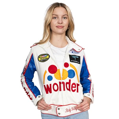 Race Driver Wonder Stock Car Racing Movie Womens Jacket with Patches Halloween Costume Cosplay (Large)