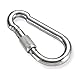 Moschettone in acciaio legato da 70 mm con moschettoni a vite, (confezione da 5) per corde, zaini, amaca, sacchetto, arrampicata, escursionismo, campeggio, pesca, giardino DIN5299D (7cm)