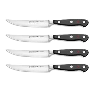 WÜSTHOF Classic 4-Piece Steak Knife Set, Black