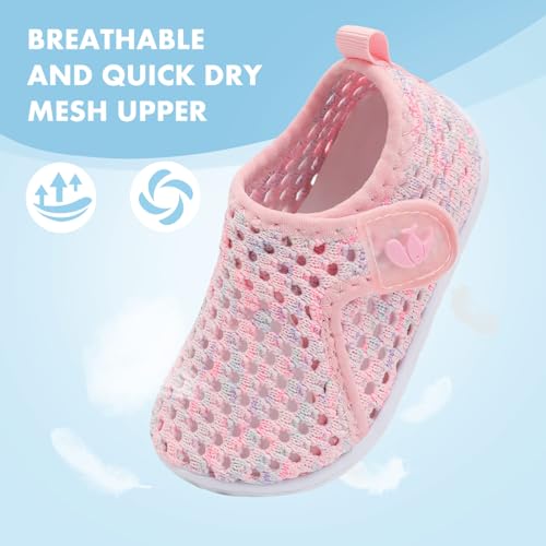 Image of FEETCITY Boys Girls Water Shoes Kids Aqua Socks Quick Dry Barefoot for Beach Swimming Pool