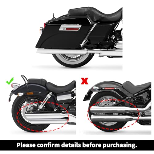 Maletas duras con tapas para altavoces compatibles con Harley Touring 1994-2013 | Maletas duras para baúl, compatibles con Road Glide, Road King, Ultra, Street Glide y Electra Glide, con juego de cerraduras y llaves miniatura 3