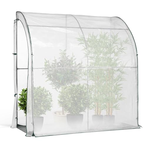 IDMarket - Anbaugewächshaus zur Wandmontage, 200 x 80 x 160 cm, Balkon und Terrasse