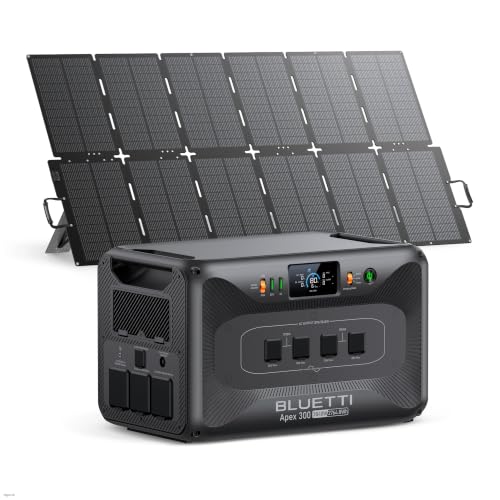 BLUETTI US BLUETTI Apex 300 Solar Generator & 500W Solar Panel Included 2764.8Wh LFP