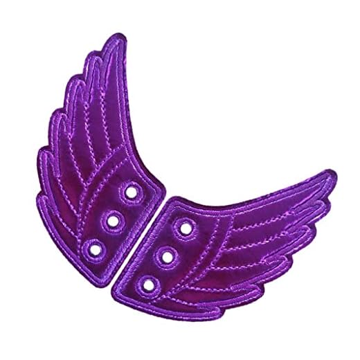 Sharplace 2 delar mode punk ängel skor sneakers accessoarer dekorationer – lila, 12,2 x 7 x 0,2 cm