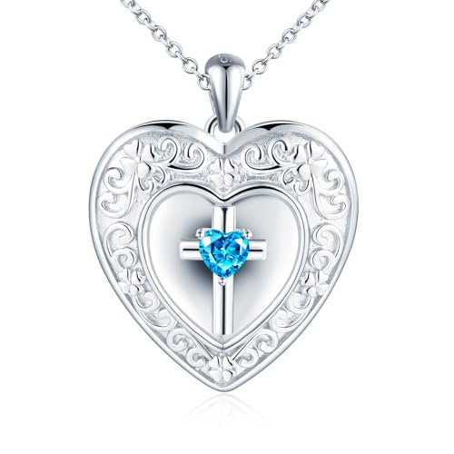 Médaillon Croix avec Oxyde de Zirconium Argent 925 Cadeau Idéal de Communion et Anniversaire