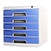 Produktbild Aktenschränke, 5 Schichten Desk Speicher Expander, Desktop-Schublade Sorter mit Fach-Speicher Cabinet Office Supplies Tragbare und Tidy Zeitung Racks (Blue Home Office Furniture WKY