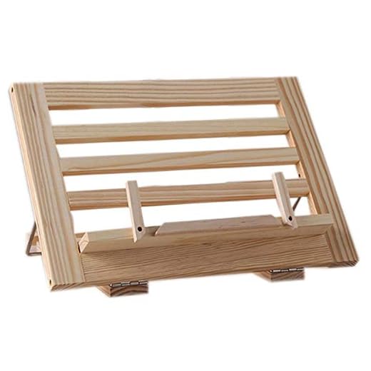 Atril Musica YNDHD Soporte de estantería de lectura de marco de madera - Soporte de música Caballete de dibujo de mesa de madera 34 * 24 cm color de madera
