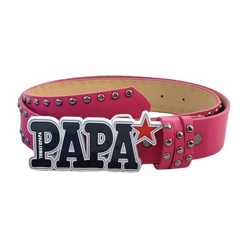 Letter Buckles Belt For Women Rivet Studded PU Leather Belt Simple Waistband For Pants Eye Catching Shorts Belt Adju