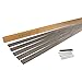 Coyote Landscape Products 5 Piece Steel Home Kit Raw Steel Edging with 15 Edge Pins, 4" by 8', 18-Gauge