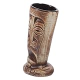 NOLITOY Keramik Cocktailbecher mit Schrägem Design Hawaii motiv Vielseitiger Trinkbecher für Getränke Kaffee Cocktails Eleganter Keramikbecher für Party Bar Restaurant Geschenkidee