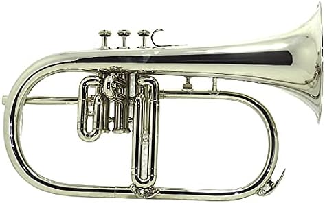 NEW Bb Flat Silver Nickel Flugel Horn With Free Hard Case+Mouthpiece. MRS,2.8