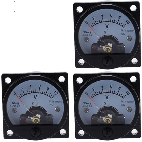 Voltmètre SO-45 AC 5V à aiguille stable pour lecture immédiate sur panneau rond