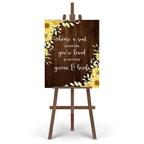 Panneau bienvenue mariage rustique pour guider facilement les invités - 4