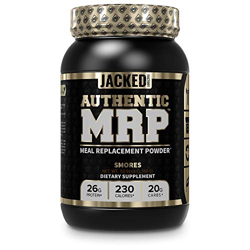 Authentic MRP Meal Replacement Powder - Premium Shake for Lean Muscle Growth & Recovery w/Real Complex Carbohydrates, Whey Protein Isolate, Healthy Fats fr MCT - Whole Food Supplement, Smores Flavor