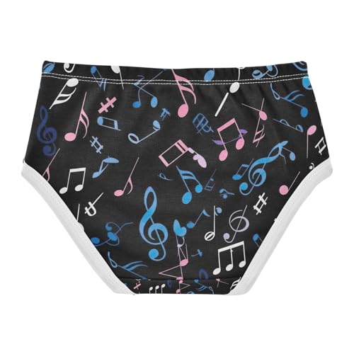 Colorful Musical Notes Cotton Toddler Underwear, Kids Underwear Girls, 2T–8 Years2