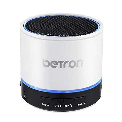 Betron KBS08 Wireless Portable Travel Bluetooth Speaker (White)