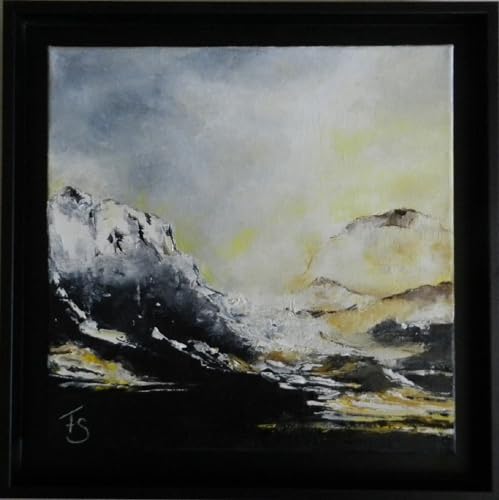 Tableau peinture à l'huile Passage 36x36 déco salon contemporain