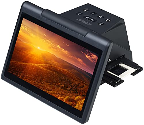 Somikon Diascanner mit Displays: Stand-Alone-Dia- & Negativscanner, Versandr&uuml;ckl&auml;ufer (Diascanner mit Dia-Magazinen, mit SD-Slots, digitalisieren)