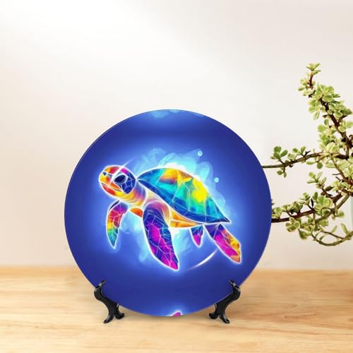Platos decorativos de tortuga colorida para regalar en bodas e inauguraciones 7