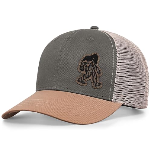 Pnkvnlo Mountain Bigfoot Hat for Men & Women Snapback Trucker Hats with Sasquatch Leather Patch - Perfect for Daily Use