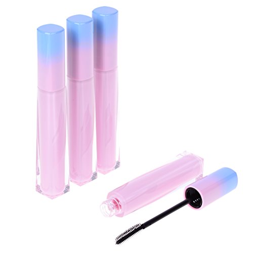 Empty Mascara Tubes, Haomian Set of 4 Gradation 8 ML with Eyelash Wand for Castor Oil, DIY Mascara