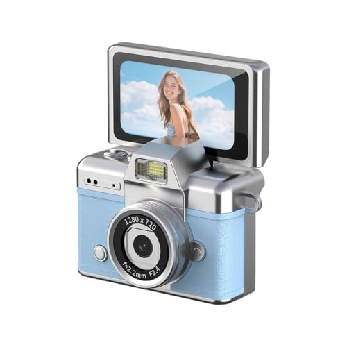 Mini cámara digital retro con pantalla flip 1.47 pulgadas